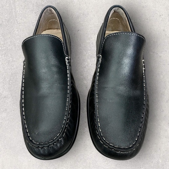 ECCO Black Leather Classic Moccasin Driving Men’s Loafers main image 8